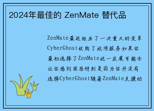 2024年最佳的 ZenMate 替代品